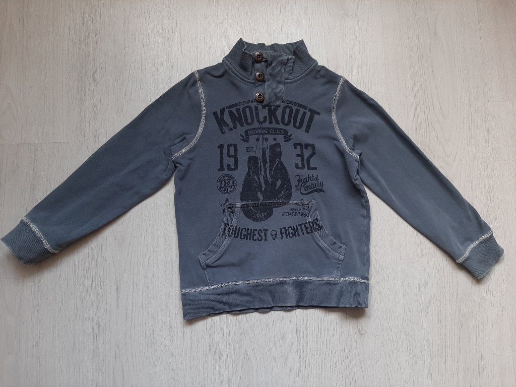 Blauwe trui van Name It, maat 110, Gebruikt, Trui of Vest, Ophalen of Verzenden, Jongen