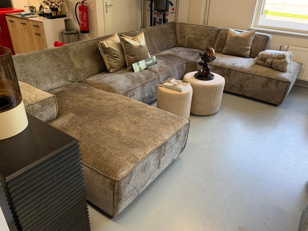 Luxe Velvet Teddy U-bank Richard 200x370x240cm NIEUW Uniek, Huis en Inrichting, Oosterbaan, Info@oosterbaanwonen.nl, Venus 31 8448CE Heerenveen