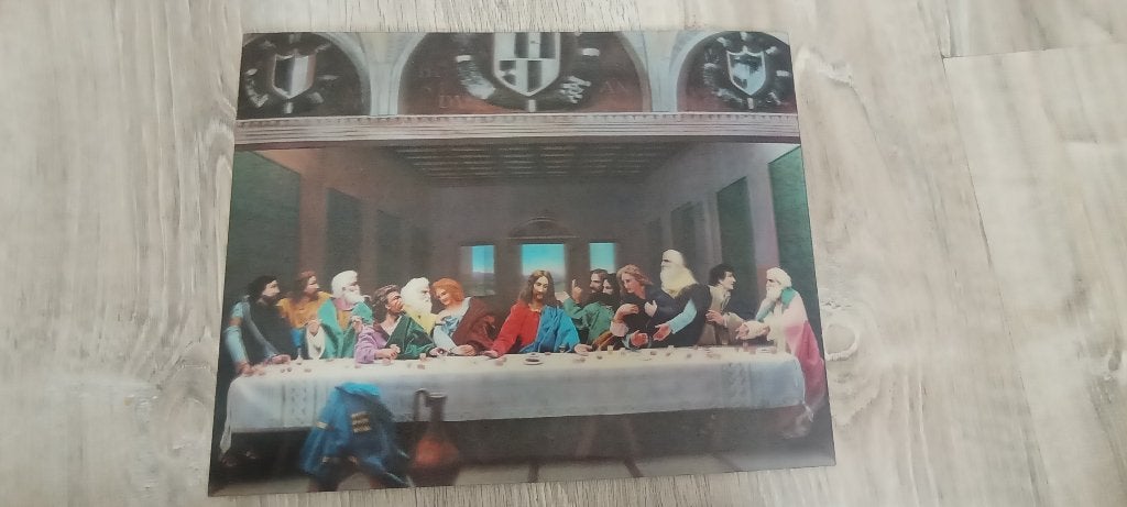 Vintage 3d Kaart Toppan Top Stereo. Laatste avondmaal., Verzamelen, Religie, Ophalen of Verzenden, Gebruikt, Kaart of Prent, Christendom | Katholiek