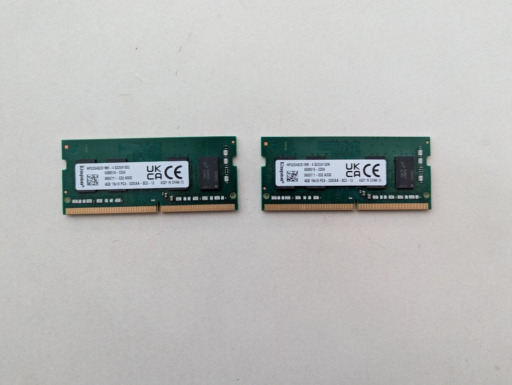 2x 4GB DDR4 laptop RAM Kingston - PC4-3200AA SODIMM, Computers en Software, RAM geheugen, Gebruikt, Laptop, 8 GB, DDR4, Ophalen of Verzenden