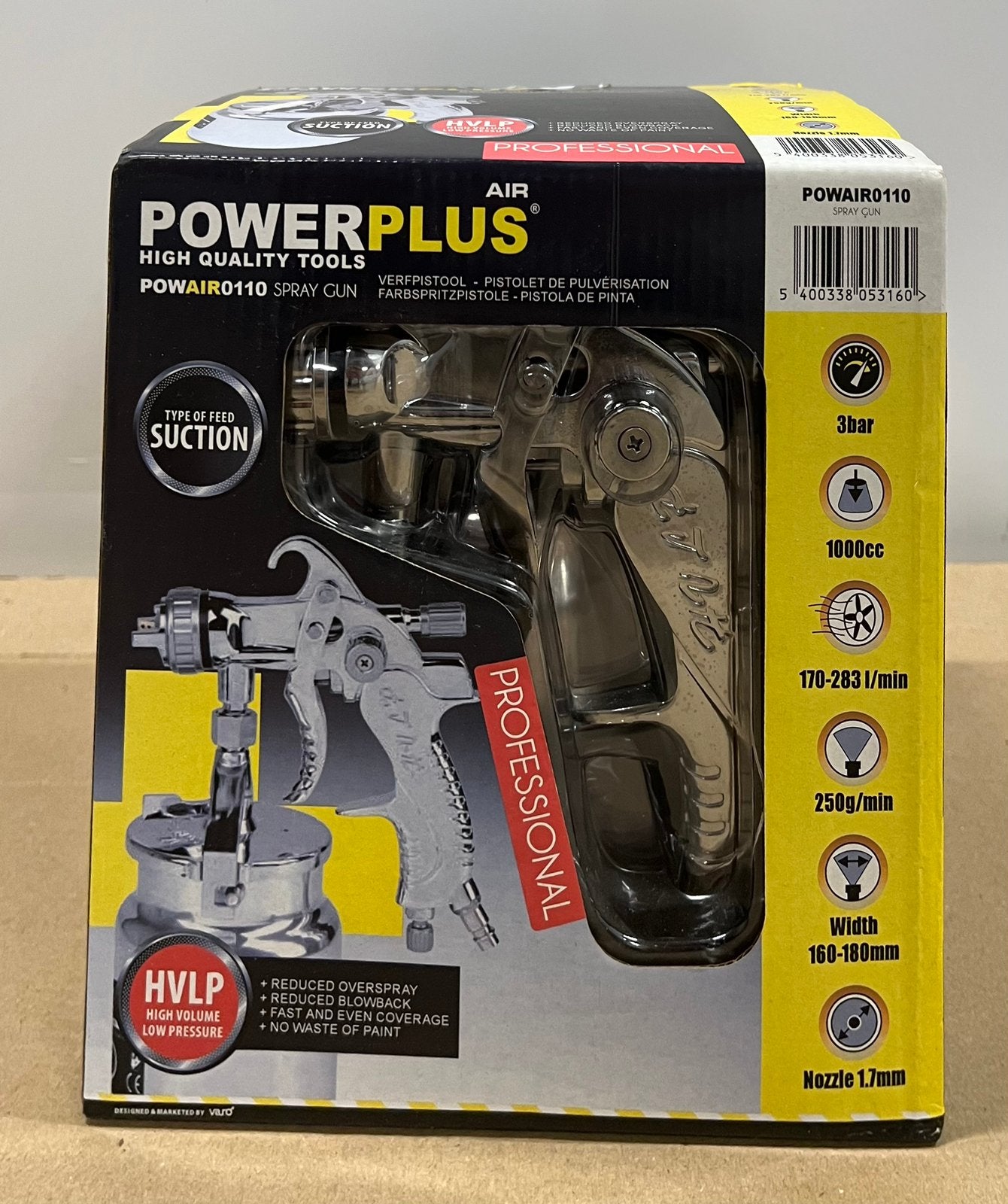 Nieuw Powerplus POWAIR0110 perslucht-verfspuit, Ophalen of Verzenden, Nieuw