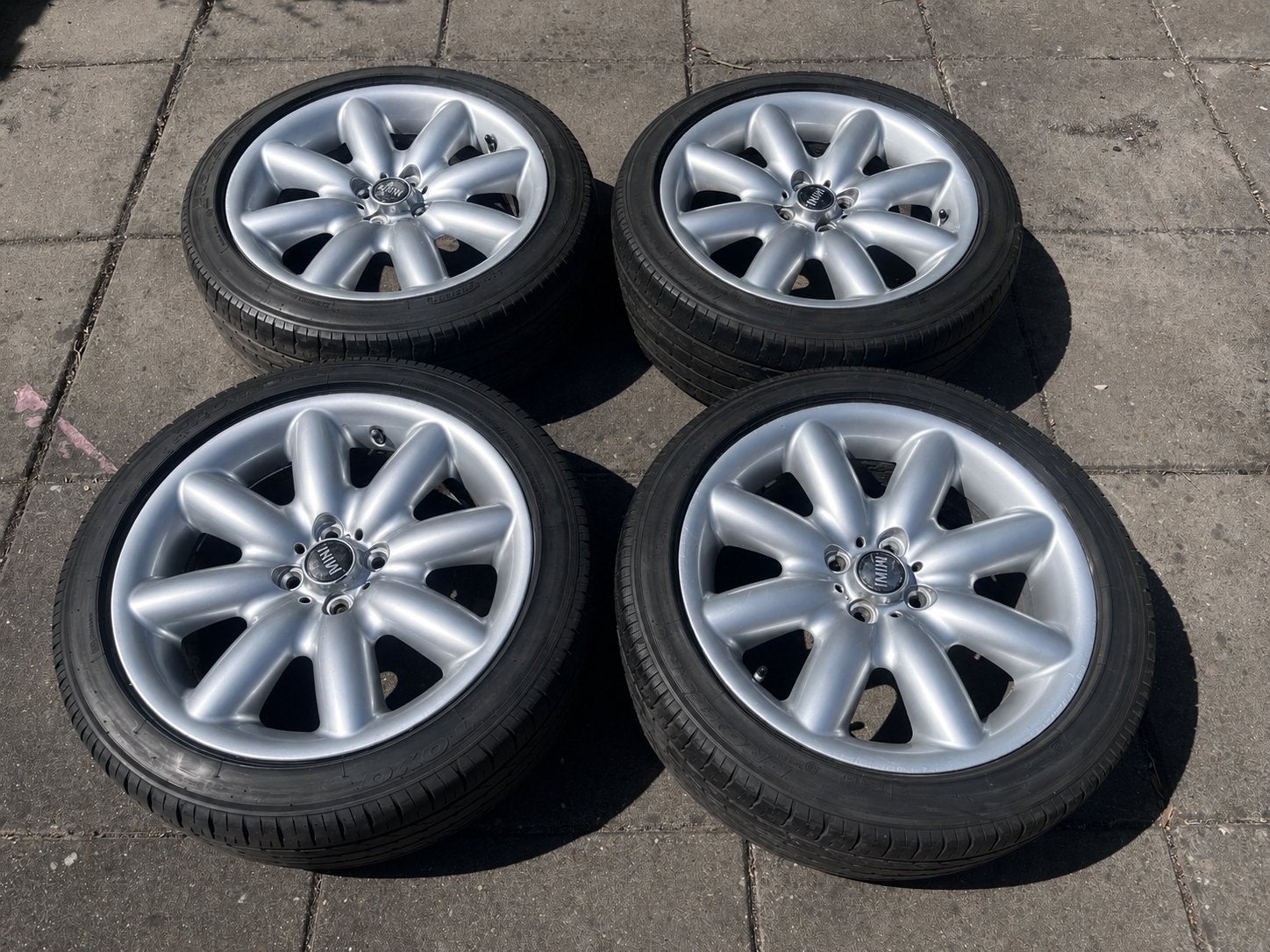 17 inch orig. Mini Cooper R53 Crown ALU zomerset 7.0mm 4x100, Ophalen, Gebruikt, Banden en Velgen, 17 inch
