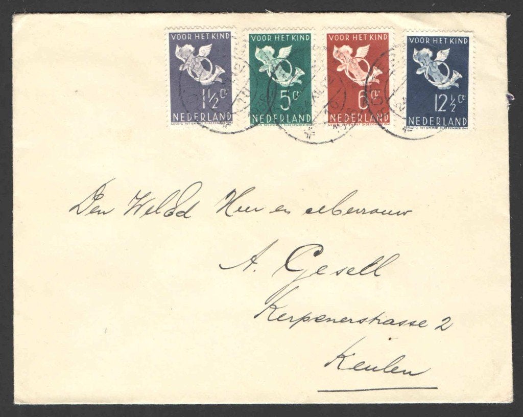 Nederland Brief met 289/92, Kinderpostzegels 1936, Ophalen of Verzenden, Envelop