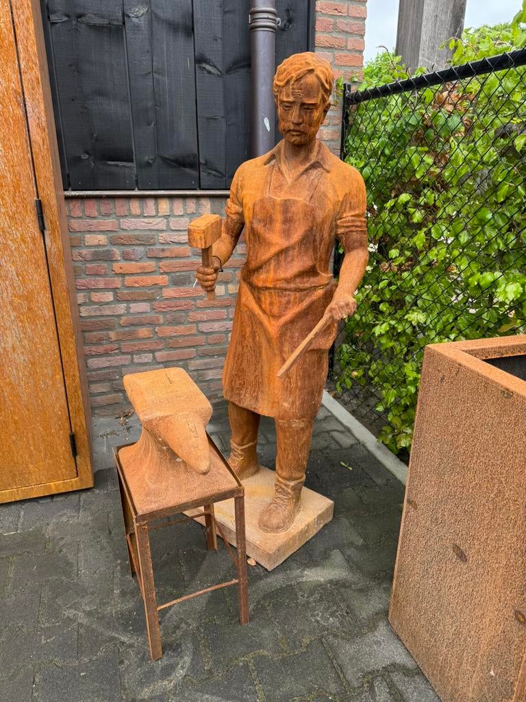 Gietijzeren beeld XXL Smid, Ophalen, Zo goed als nieuw, Metaal