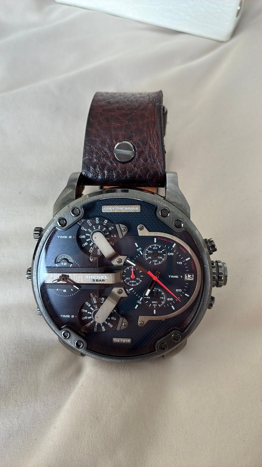 Diesel Mr. Daddy 2.0 horloge, model DZ7314, Overige merken, Polshorloge, Ophalen of Verzenden, Leer