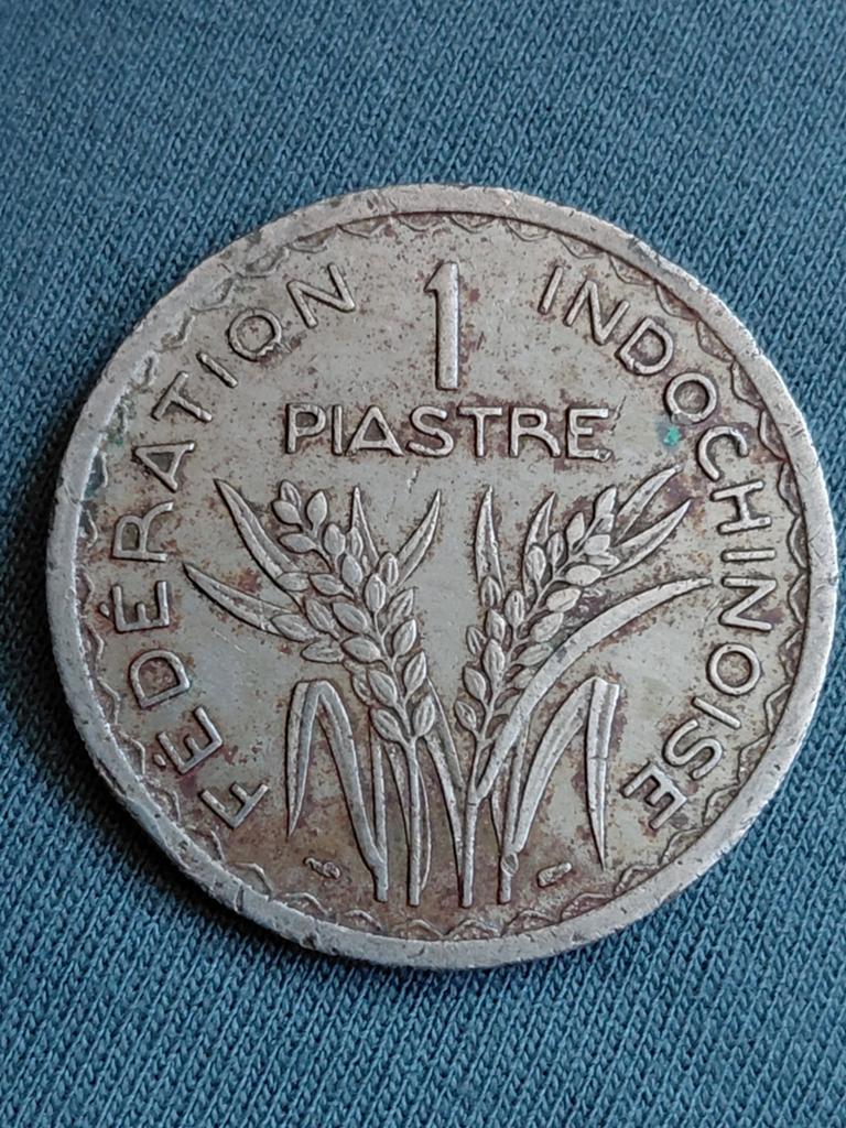 Frans Indochina 1 Piastre 1947, Verzenden, Zuidoost-Azië, Losse munt