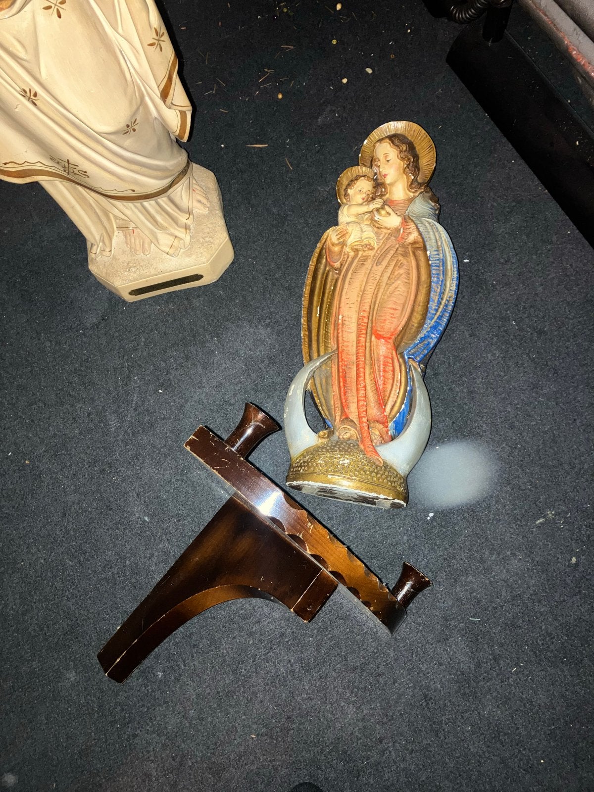 2 grote Jezus beelden en Mariabeeld met troontje, Ophalen of Verzenden
