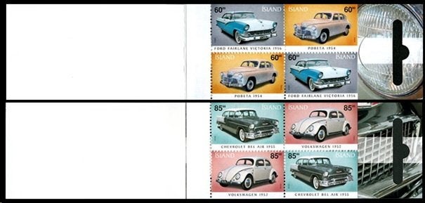 IJSLAND 2004 Oude Auto’s in Postzegelboekjes, Postfris., Verzenden, Postfris, Auto's