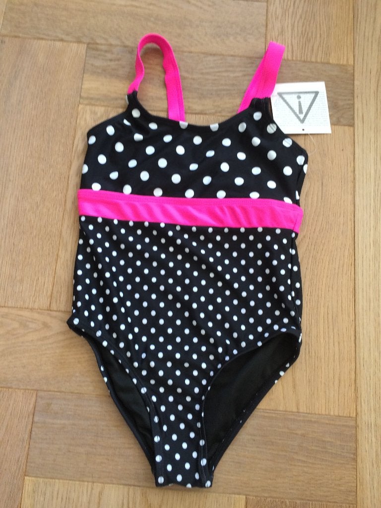 NIEUW zwart/wit/roze badpak / zwempak 134/140, Ophalen of Verzenden, Nieuw, Meisje, Sport- of Zwemkleding
