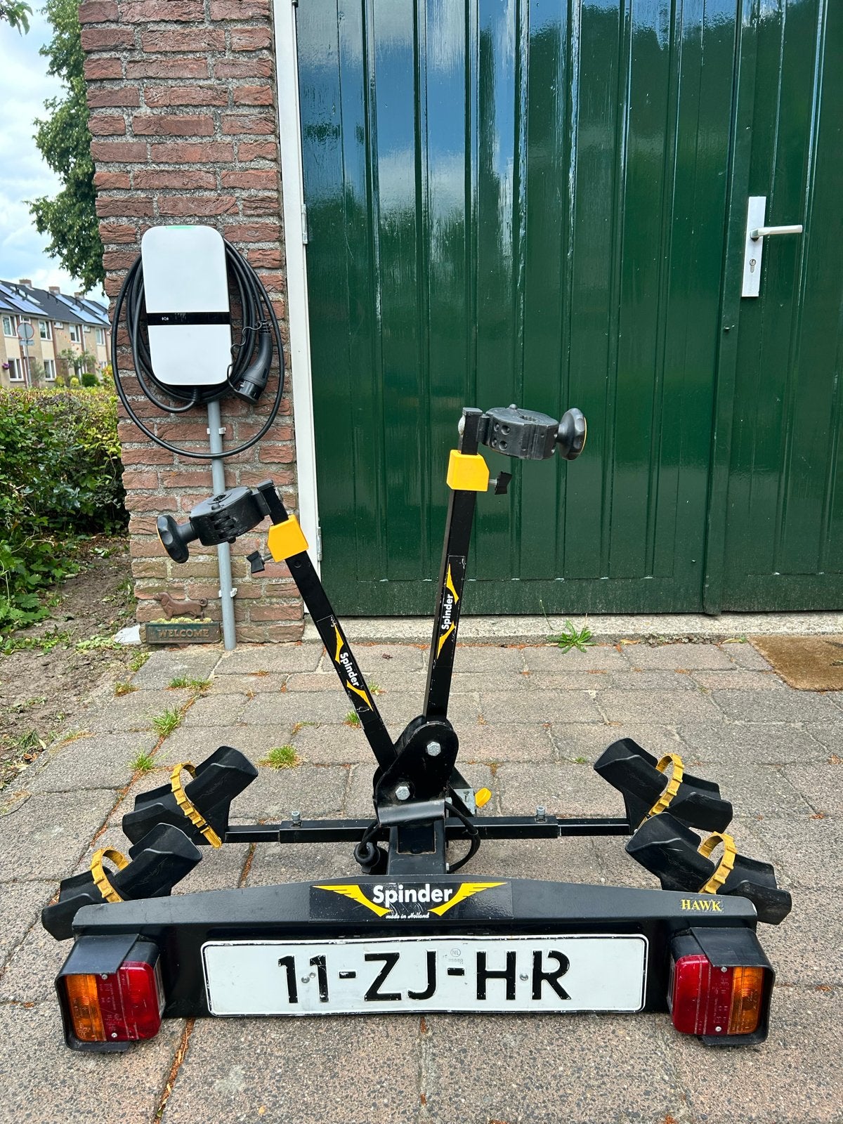 Spinder fietsendrager voor 2 fietsen, Ophalen, 2 fietsen, Gebruikt, Trekhaakdrager