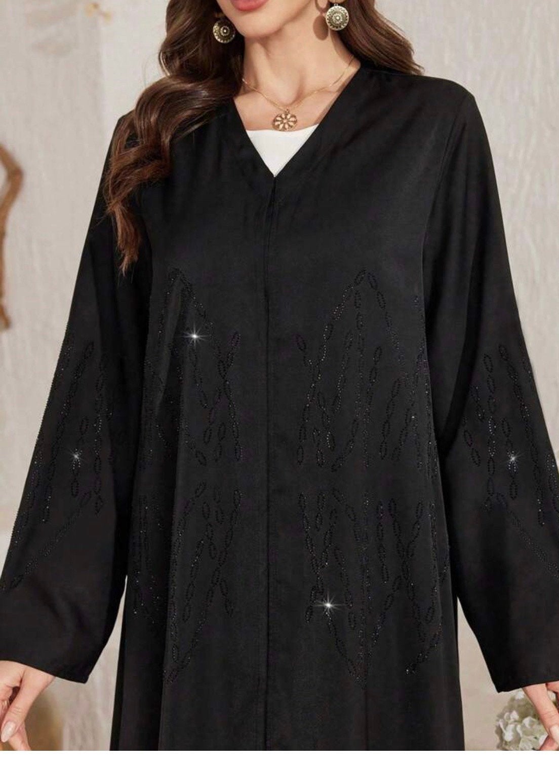 Zwarte dubai jurk kaftan caftan maat l/xl, Ophalen of Verzenden, Zo goed als nieuw, Zwart
