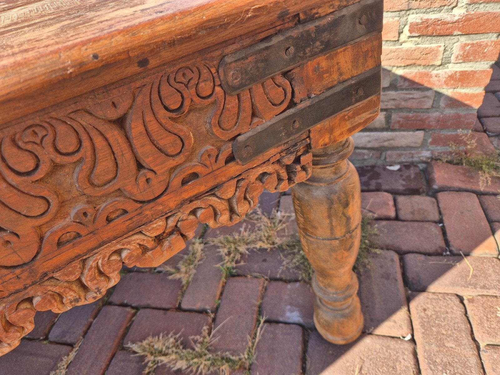 teak houten salontafel uit india, Antiek en Kunst, Ophalen