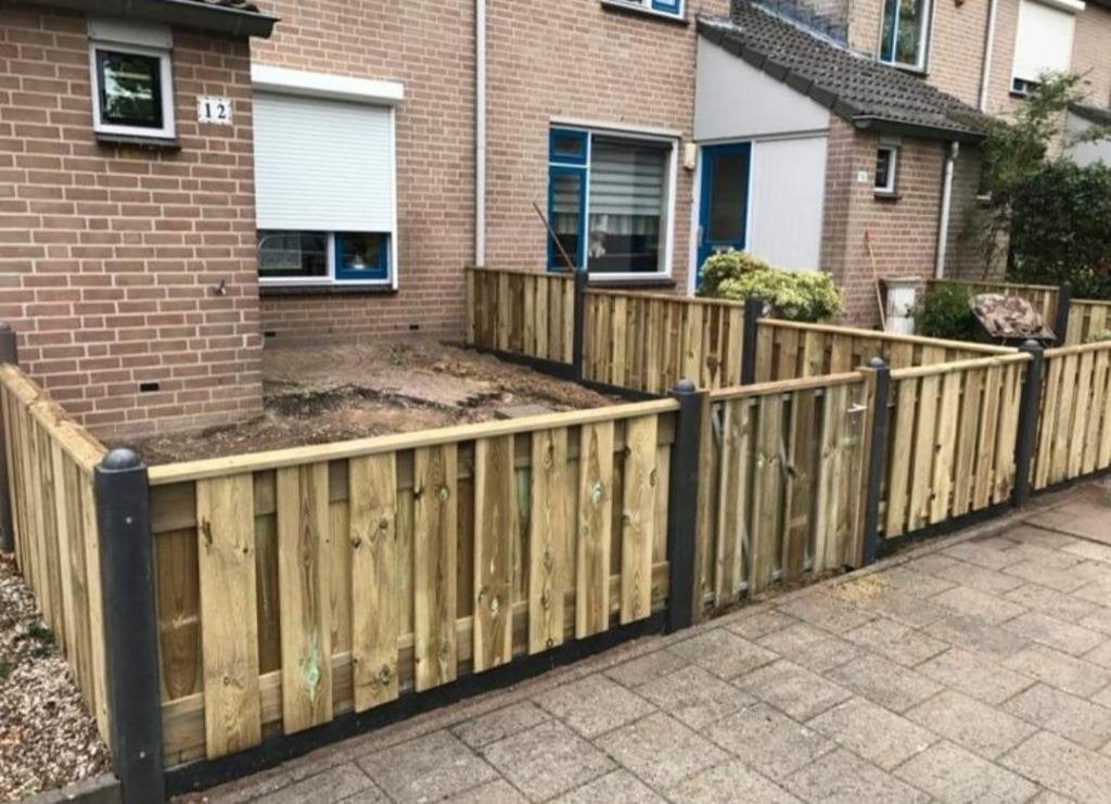 Hout Betonschutting ️ Snel & Vakkundig Gemonteerd, 1 tot 2 meter, Minder dan 3 meter, Nieuw, Ophalen of Verzenden