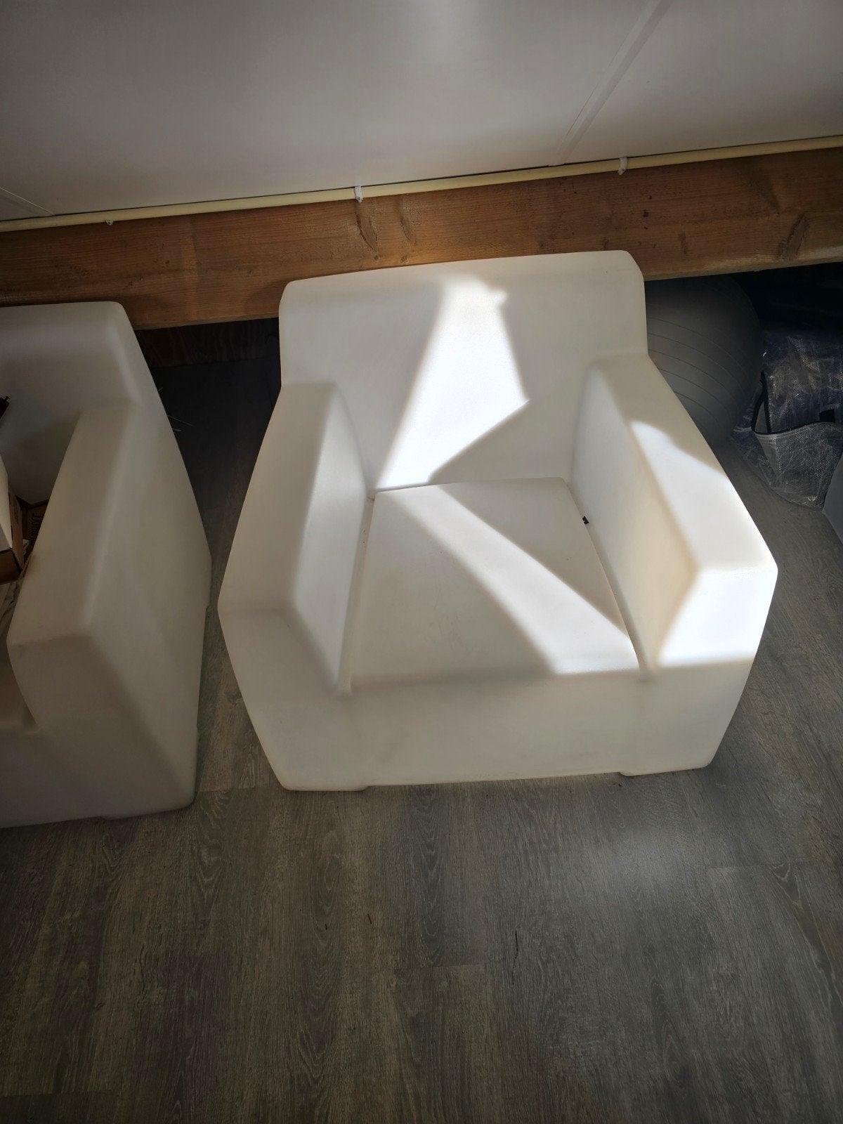Gervasoni fauteuil wit - Udine Italië, Kunststof, Gebruikt, Modern, Italiaans design, 75 tot 100 cm