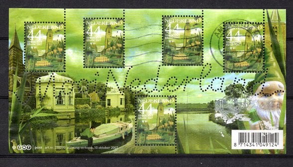 gestempeld velletje. Jaar 2008. mooi Nederland, Ophalen of Verzenden, Na 1940, Gestempeld