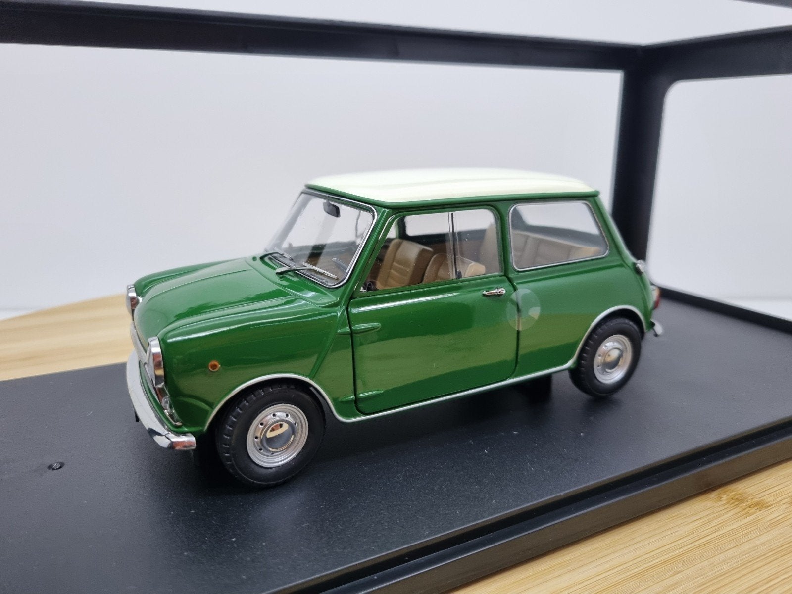 Mitica Mini Cooper 1:18 Groen met wit dak, Overige merken, I, Nieuw, Ophalen of Verzenden
