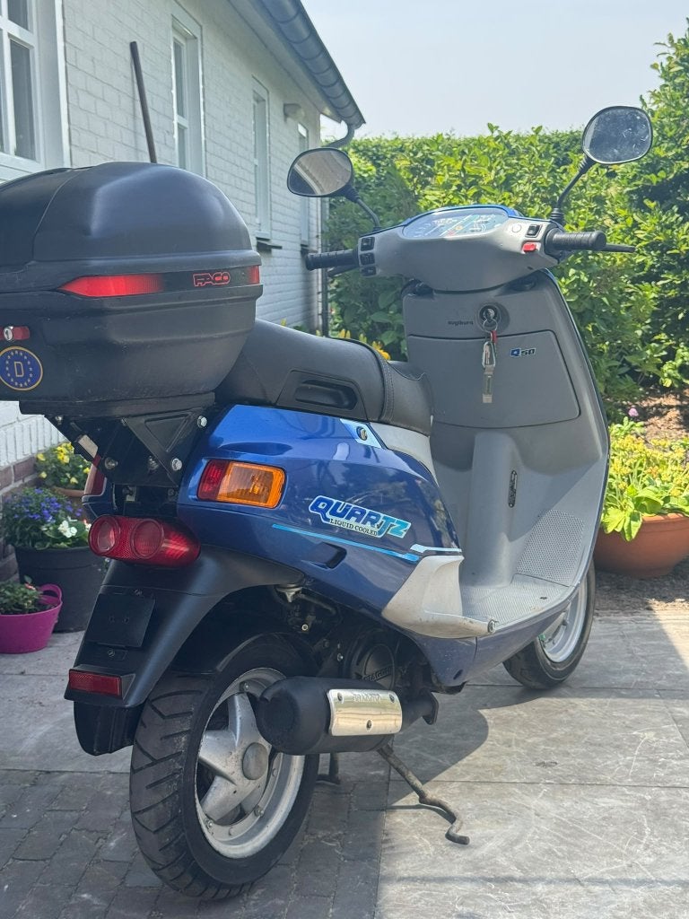 ⭐️Piaggio Quartz 50cc 2 takt nette staat blauw 13230 km⭐️, Fietsen en Brommers, Niet ingevuld, Niet ingevuld, Niet ingevuld