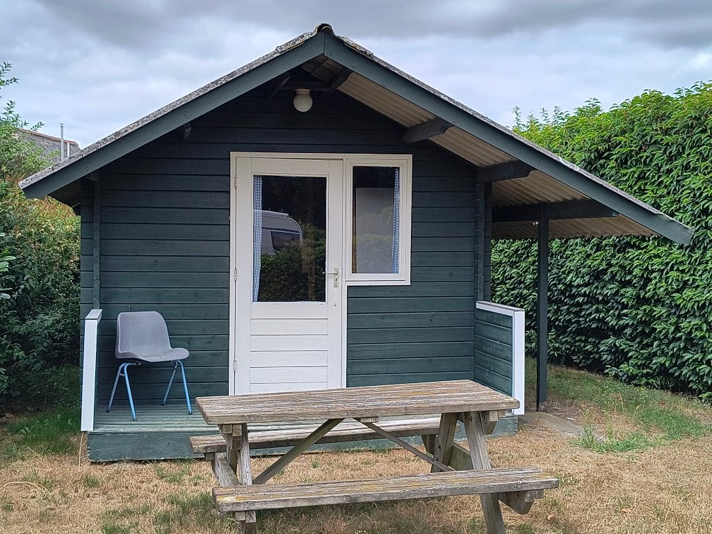 Houten trekkershutten, Tuin en Terras, Tuinhuizen, Ophalen, 250 tot 500 cm, Blokhut, 2 ramen