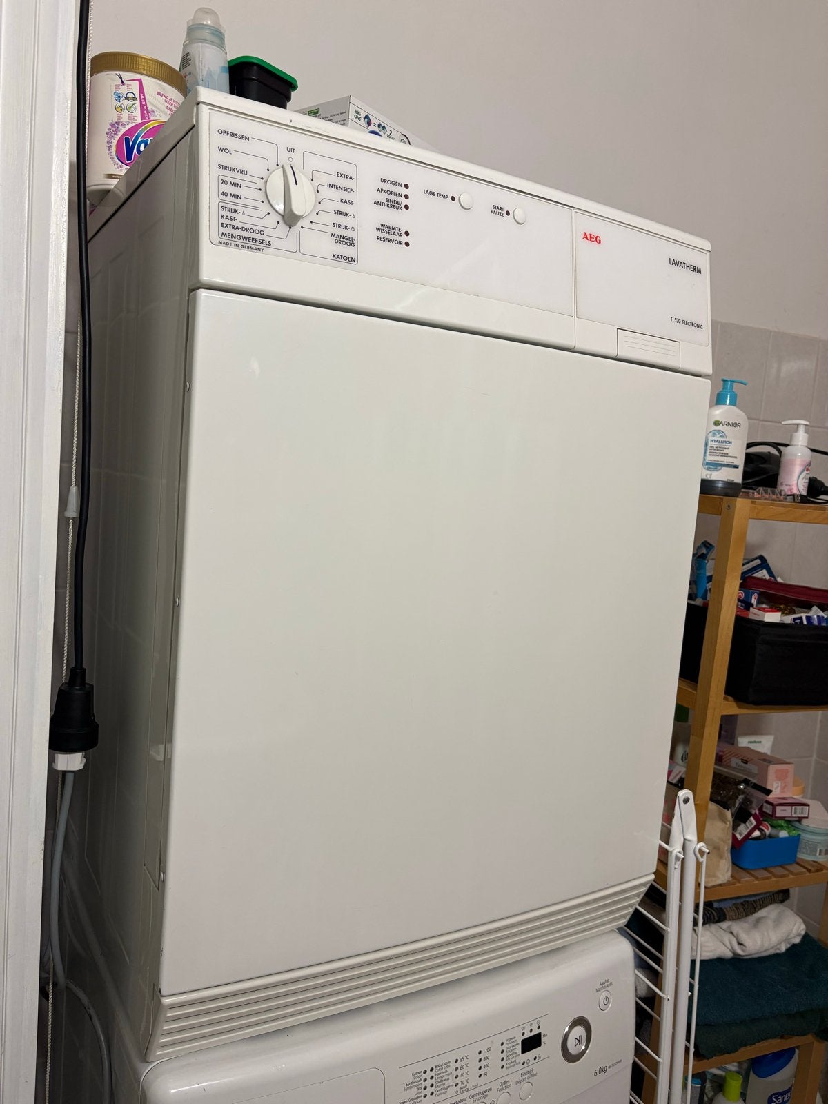 AEG Lavatherm T520 Wasdroger, Ophalen, 6 tot 8 kg, Gebruikt, Luchtafvoer
