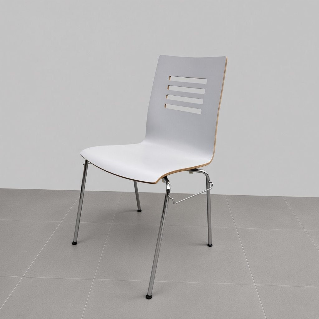 Brunner houten stoel - grijze zitting, Huis en Inrichting, Stoelen, Niet ingevuld, Gebruikt, Niet ingevuld, Niet ingevuld