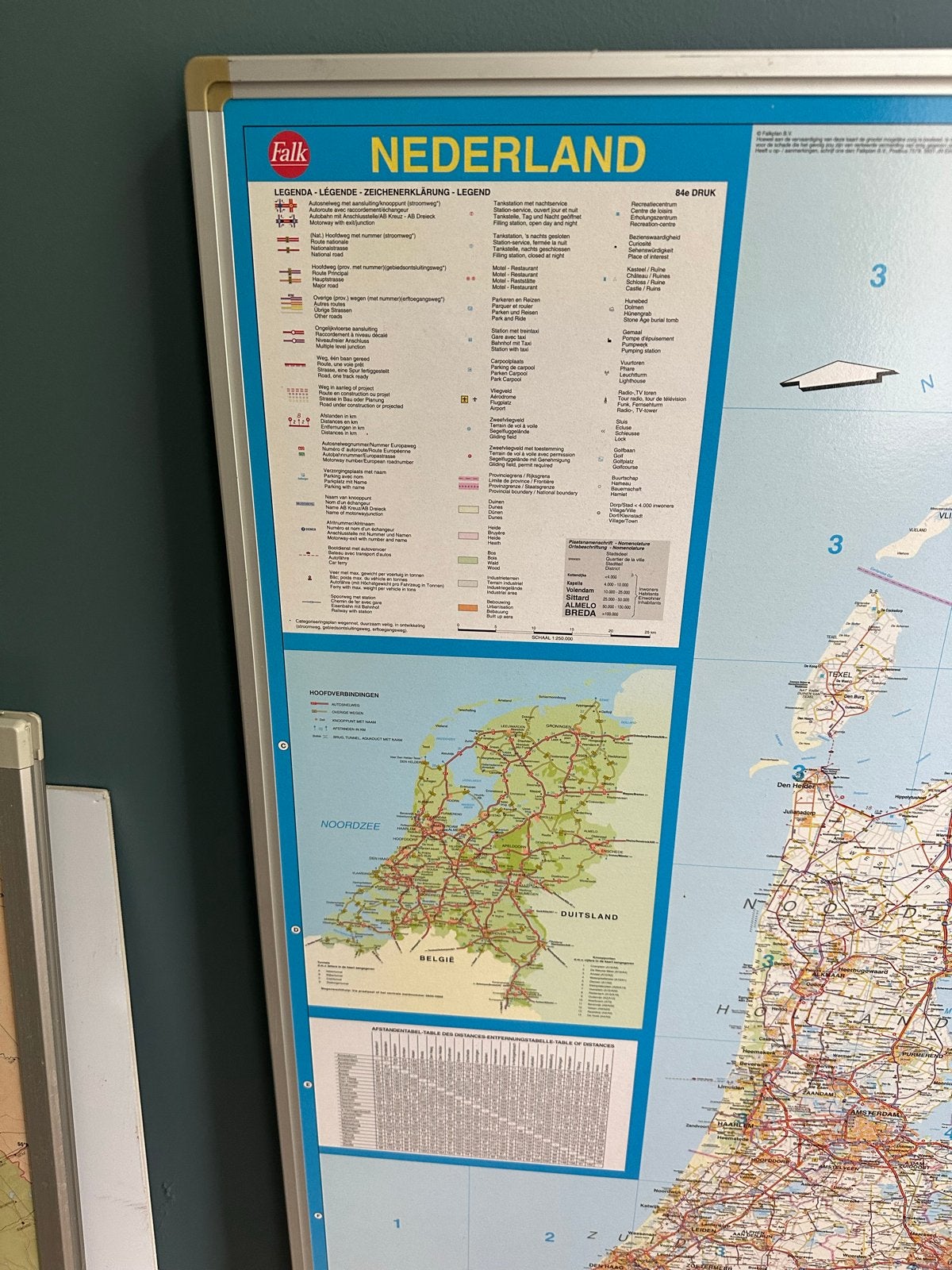 Grote Falk Landkaart Nederland 1.00x1.30m, Ophalen, 2000 tot heden, Nederland, Landkaart