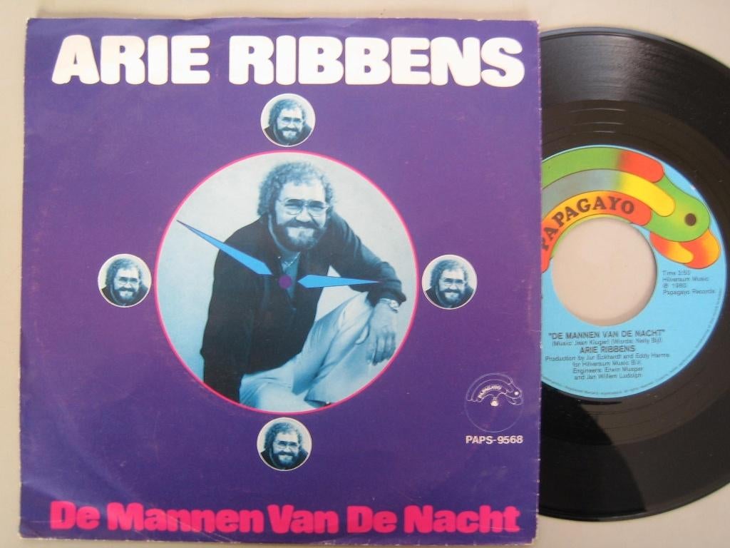 Arie Ribbens - De mannen van de nacht  ( papagayo records )., Gebruikt, 7 inch, Single, Ophalen of Verzenden