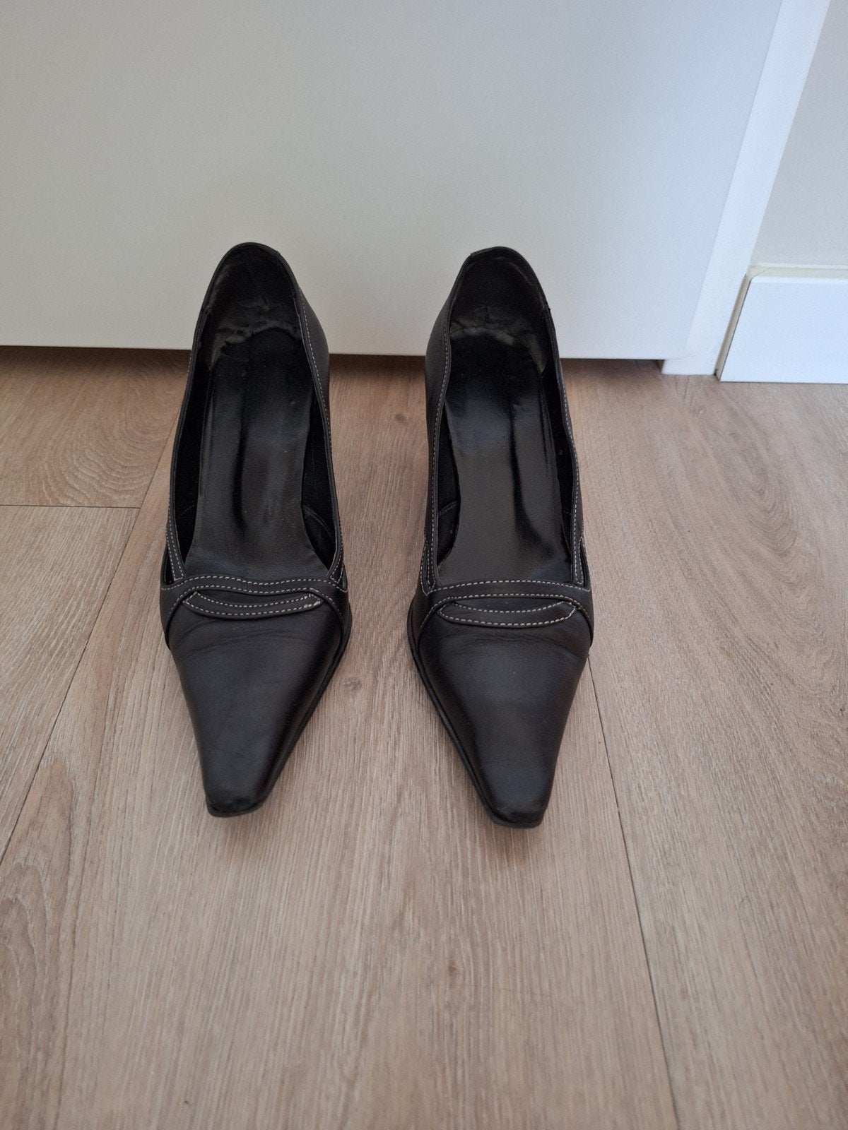 Zwarte pumps met lage hak - Maat 37, Schoenen met lage hakken, Zwart, Ophalen of Verzenden, Onbekend