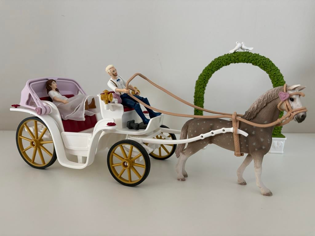 Schleich Trouwkoets met accessoires - Complete set, Ophalen of Verzenden, Zo goed als nieuw, Meisje