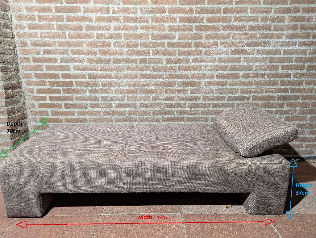 Bank, Huis en Inrichting, Banken | Bankstellen, Ophalen, Gebruikt, 150 tot 200 cm, 75 tot 100 cm