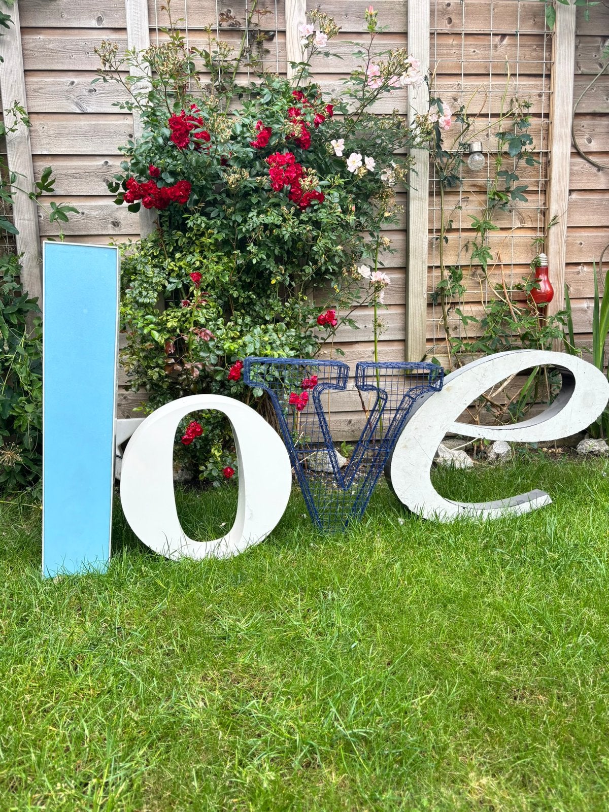 Industriële letters - Love - leuk voor feest / kinderkamer!, Ophalen, Gebruikt, Meerkleurig, Industrieel