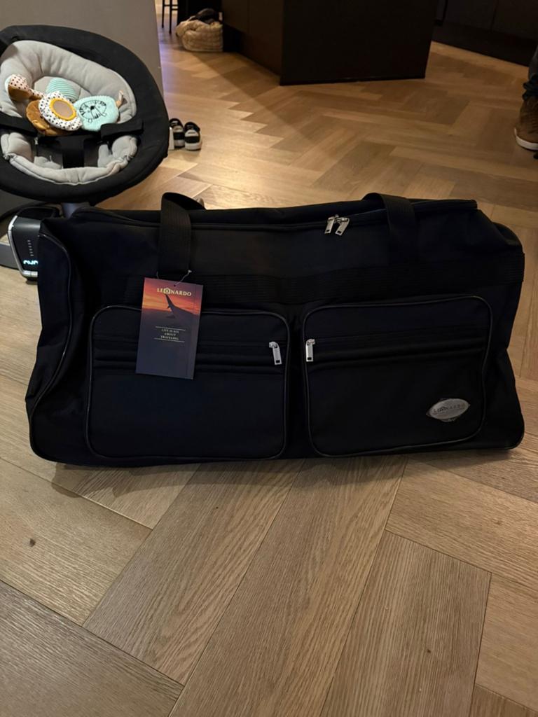 2x Nieuwe Reistas met Wieltjes en Uitschuifbare Handgreep, Wieltjes, 20 tot 30 cm, Zwart, Nieuw
