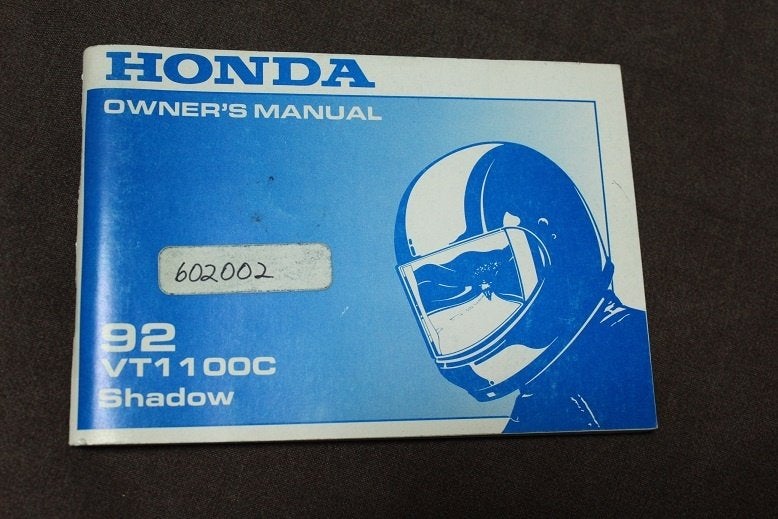 Honda VT1100C 1992 Shadow motorccle owner's manual VT 1100, Ophalen of Verzenden, Honda