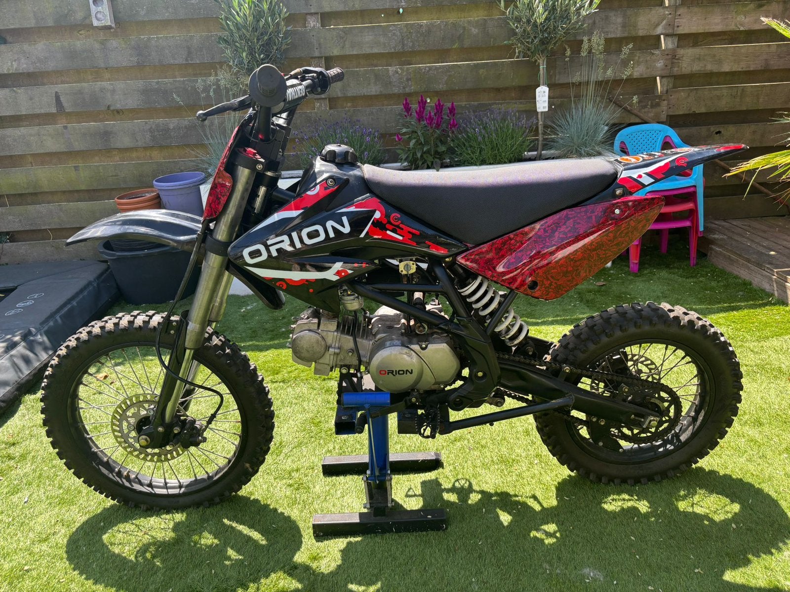 Pitbike orion 125cc, Fietsen en Brommers, Minibikes, Midibikes en Pitbikes, Zo goed als nieuw, Pitbike, Ophalen of Verzenden