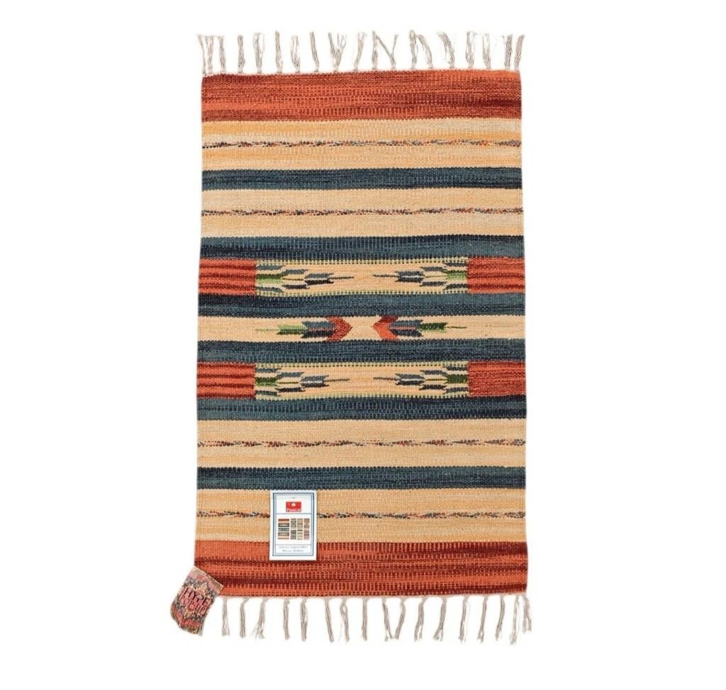 Handgeknoopt kelim tapijt reversible new Aztec 51x82cm, 50 tot 100 cm, Zo goed als nieuw, Onbekend, Groen
