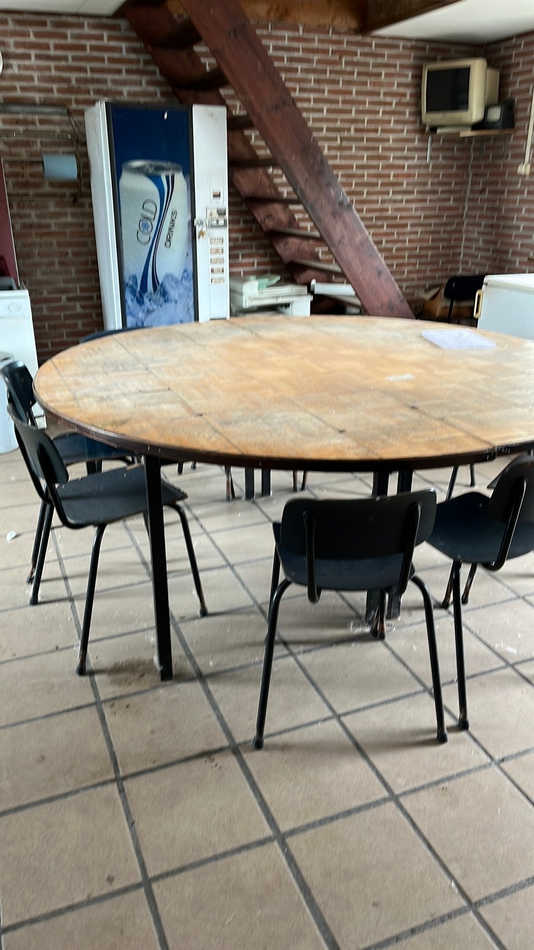 Ronde tafel diameter 204 cm, Tuin en Terras, Tuintafels, Ophalen, Gebruikt, Rond