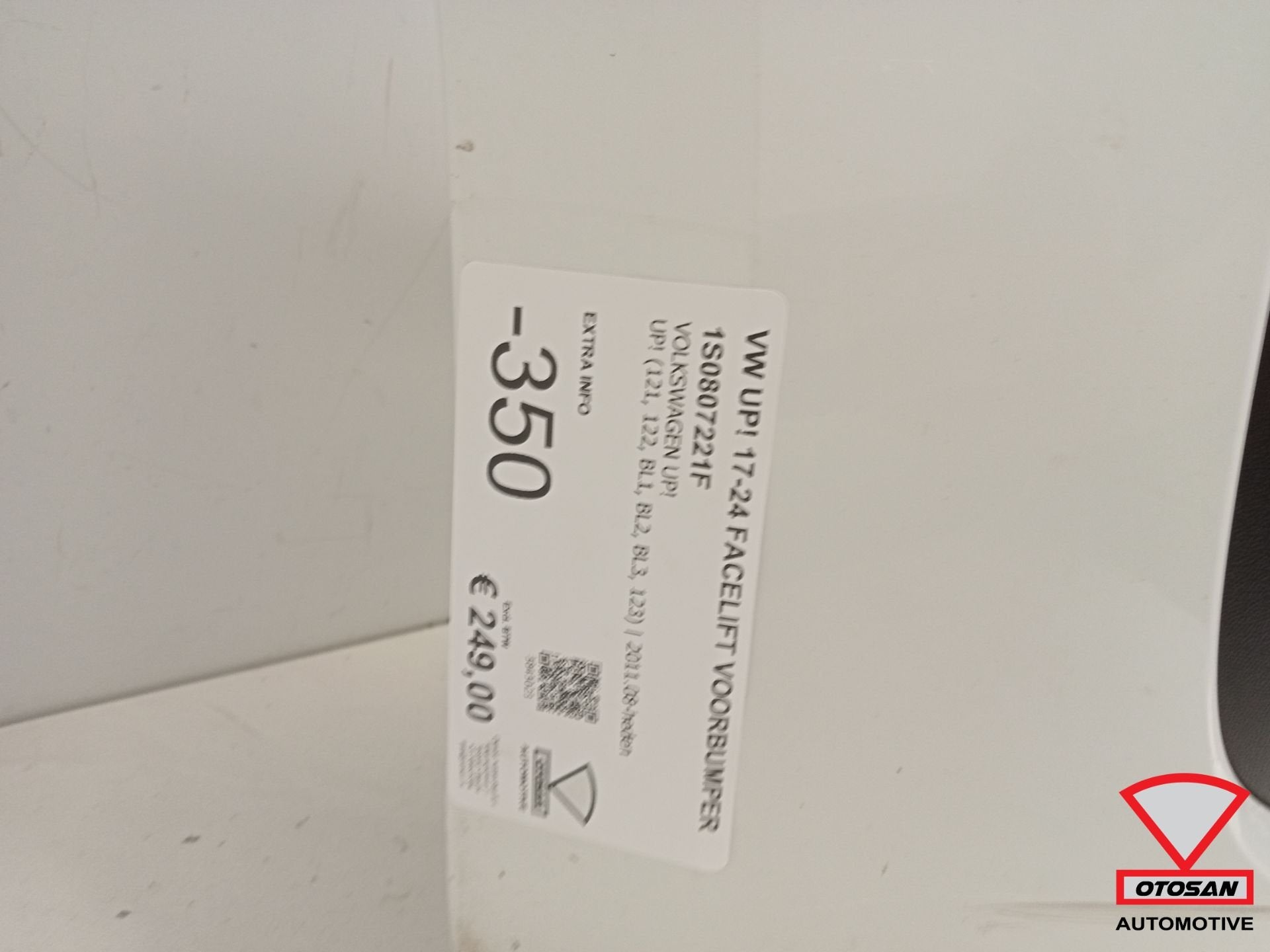 VW UP Facelift Origineel! Voorbumper 2017-2024, Gebruikt, Volkswagen, Volkswagen AG, Bumper