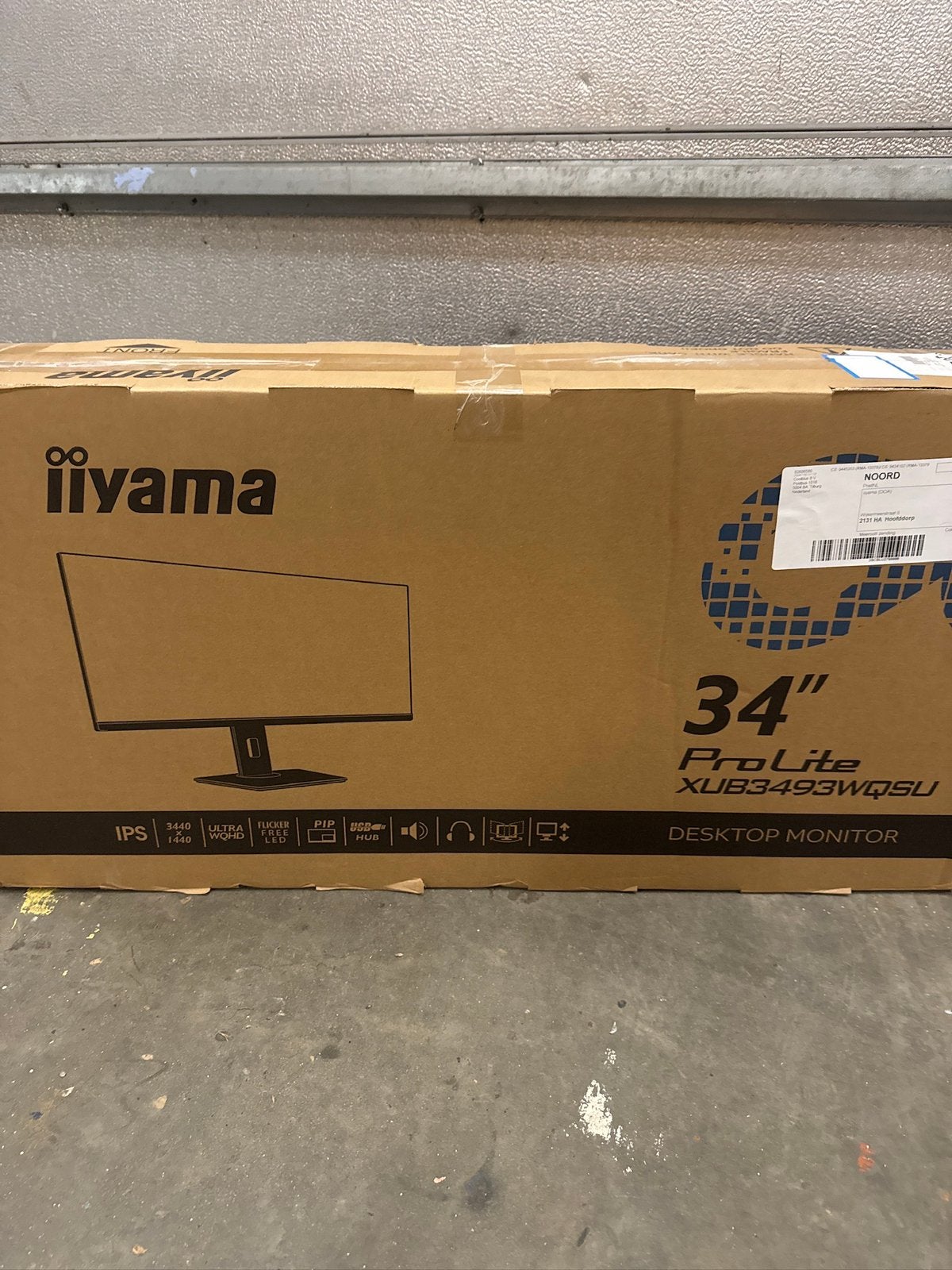 iiyama ProLite XUB3493WQSU-B5 34” UWQHD nieuw in doos, HDMI, Kantelbaar, Zo goed als nieuw, 61 t/m 100 Hz