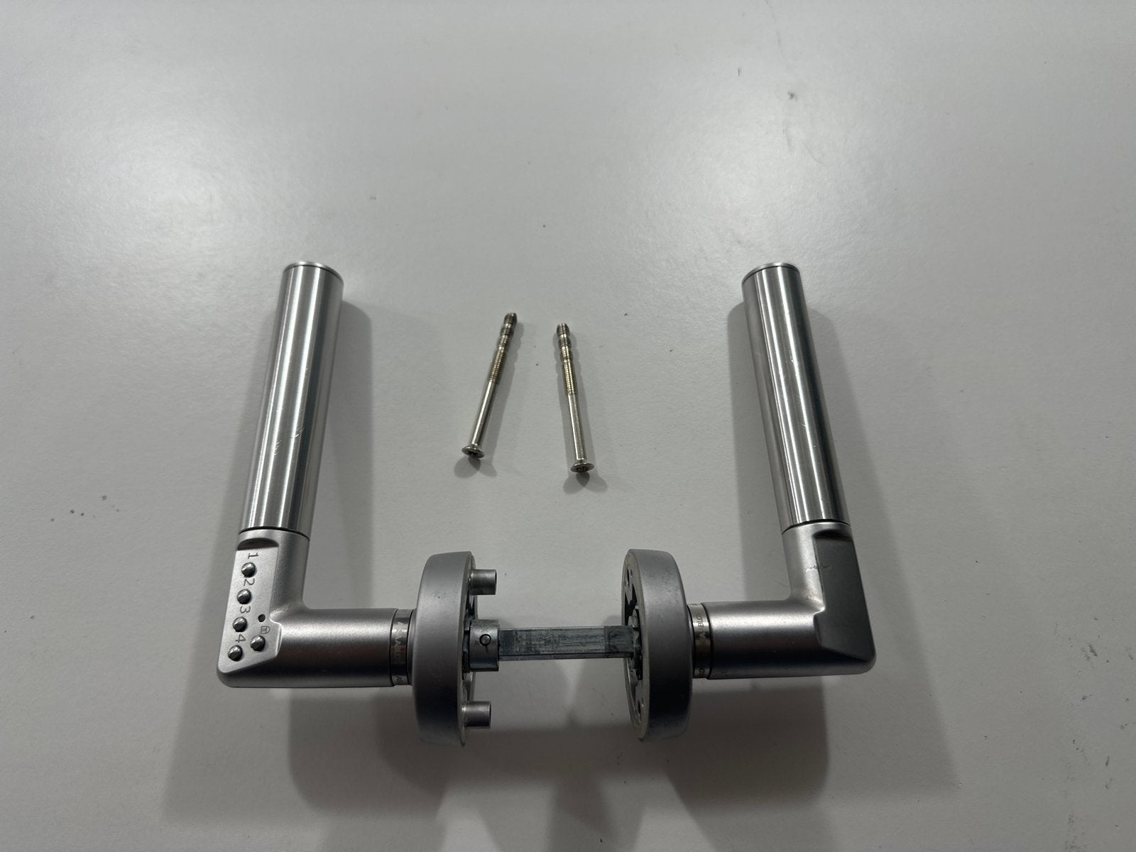 ASSA ABLOY Deurklink met cijfercode - RVS, Ophalen of Verzenden, Gebruikt, Rvs, Klink of Kruk