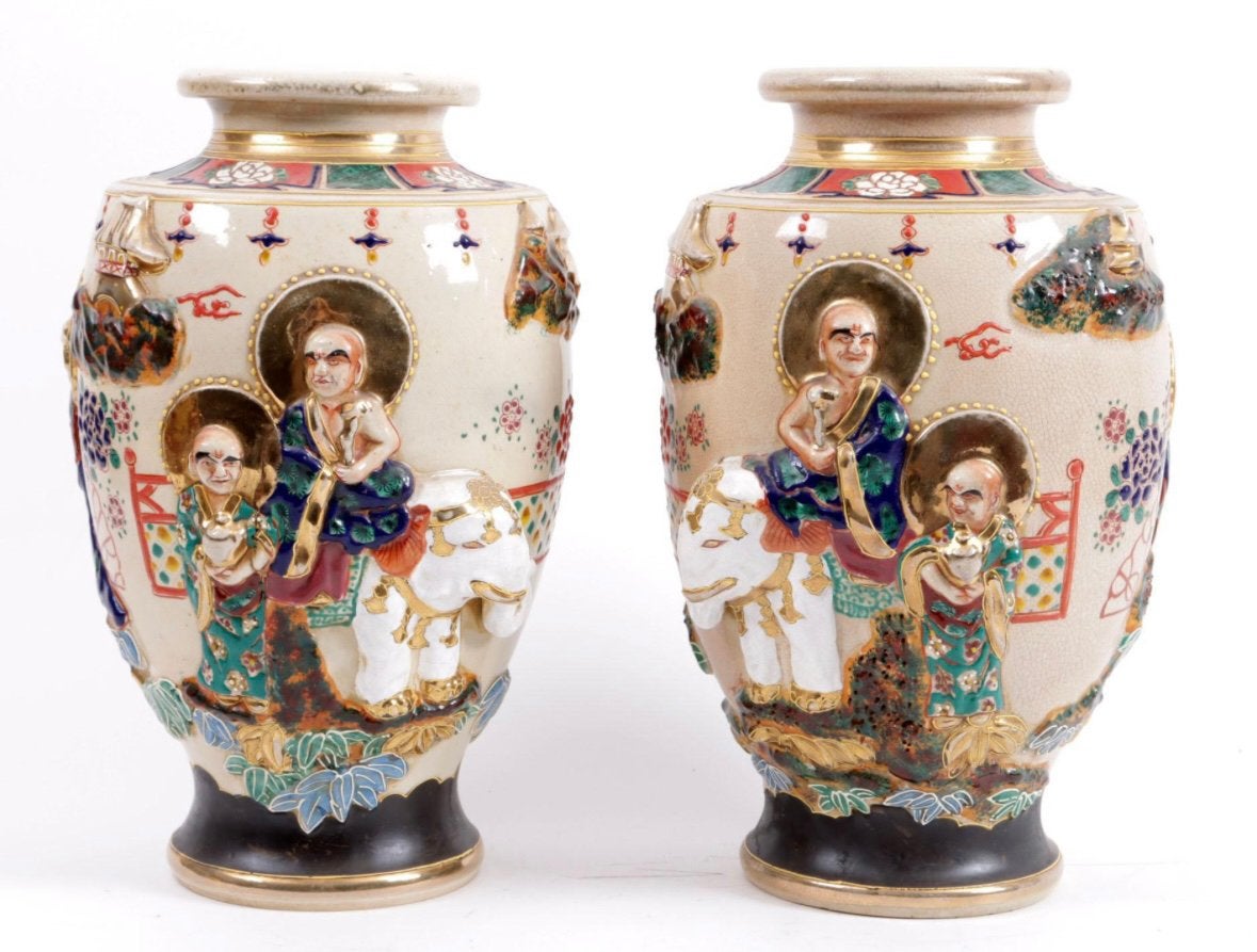 antieke Japanse vazen 1920-1925, Ophalen of Verzenden