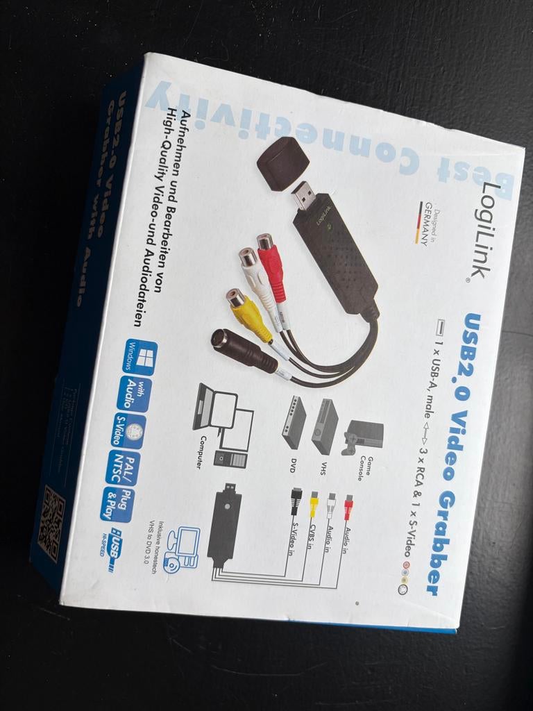 LogiLink USB 2.0 Video Grabber - Video en Audio Digitalisere, Ophalen of Verzenden, Zo goed als nieuw