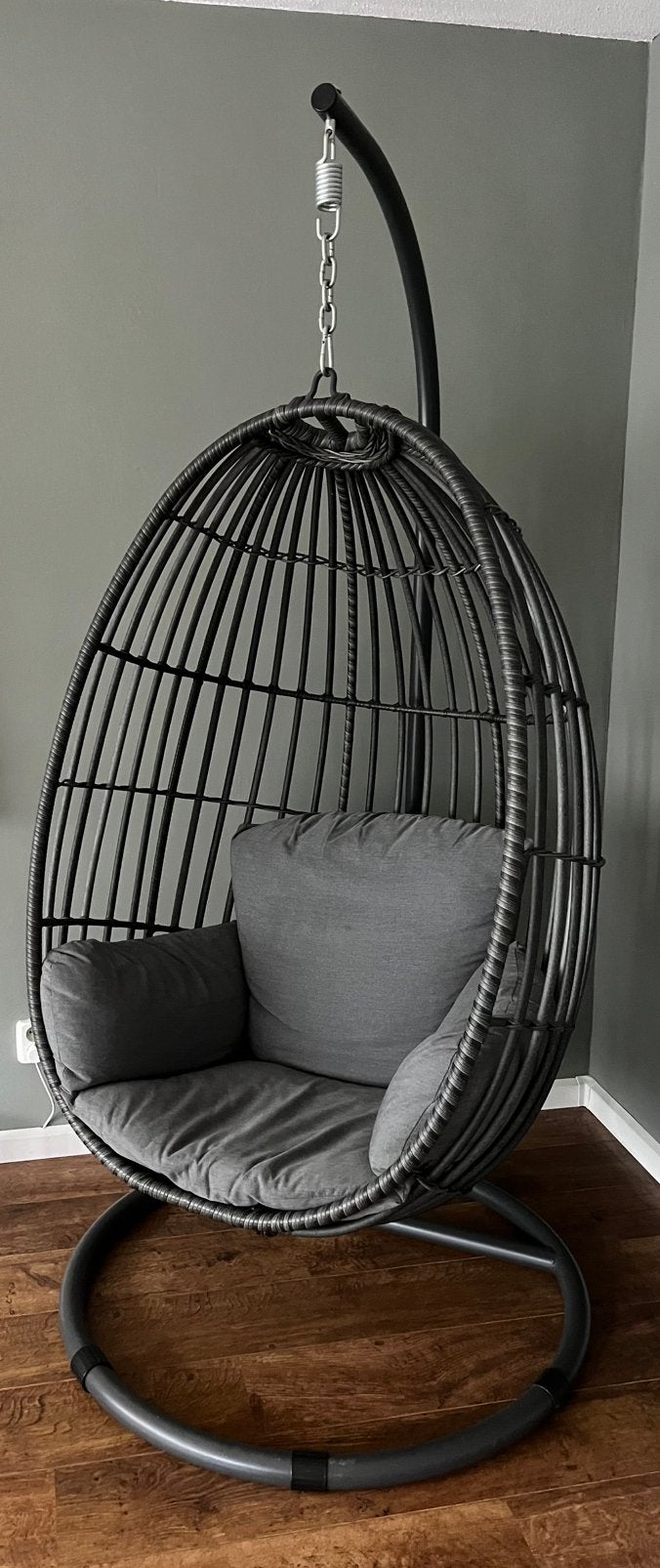 Panama Hangstoel Swing Egg – Earl Grey, Ophalen, Zo goed als nieuw, Wicker