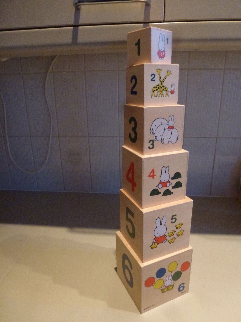 Houten stapel-kubussen Nijntje, Kinderen en Baby's, Ophalen of Verzenden, Zo goed als nieuw