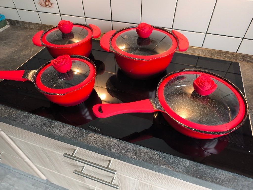 pannenset, Geschikt voor inductie, Nieuw, Pannenset, Ophalen of Verzenden