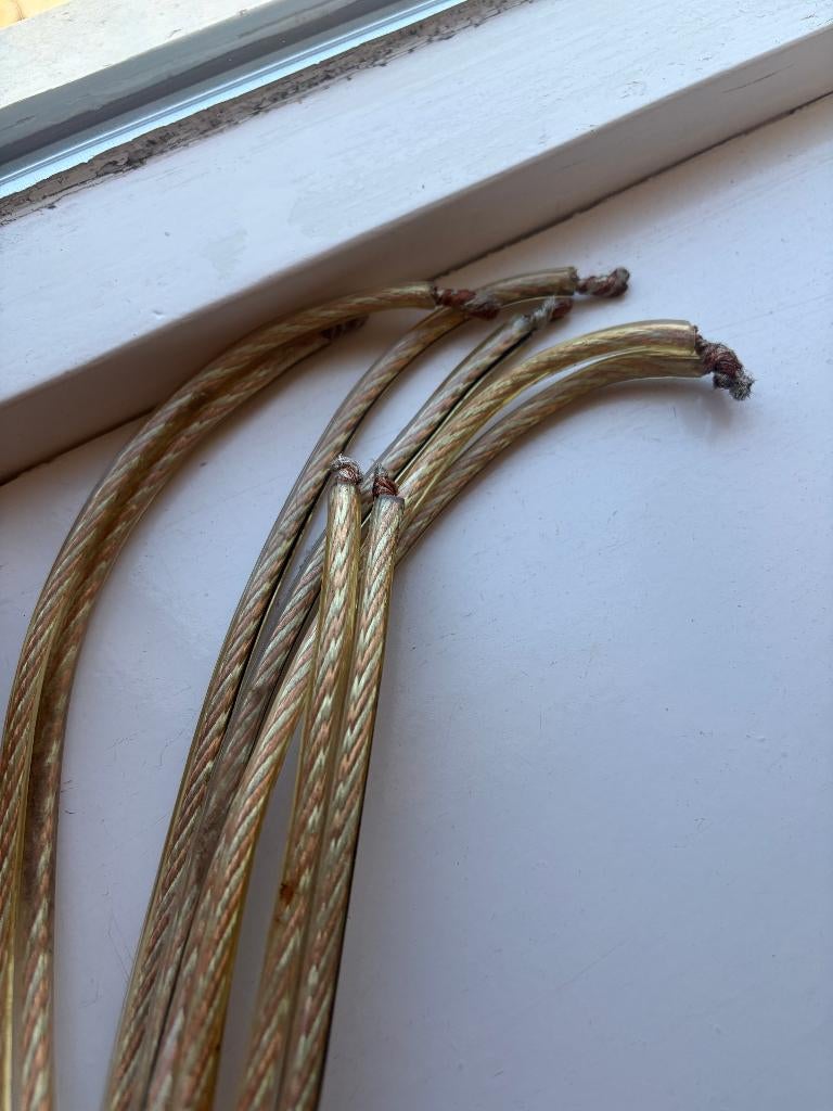 Oehlbach D1C355 Luidsprekerkabel 2 x 6 mm² transparant, Ophalen of Verzenden, Gebruikt, Minder dan 2 meter, Luidsprekerkabel