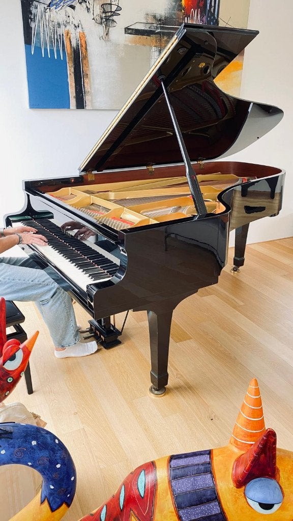 Yamaha C7 Conservatory vleugel (1987), Muziek en Instrumenten, Ophalen, Gebruikt, Zwart, Hoogglans
