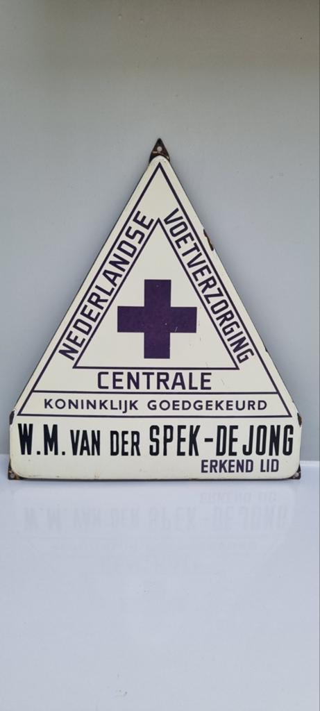 Emaille bord reclamebord koninklijk branche organisatie, Ophalen of Verzenden, Gebruikt, Reclamebord
