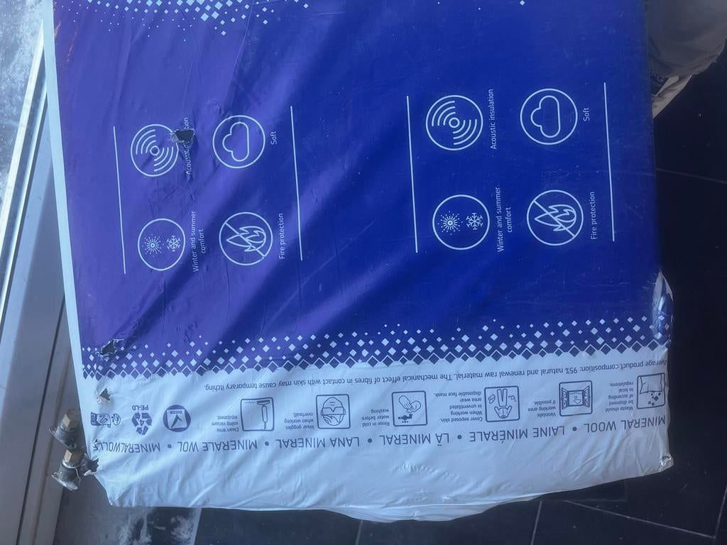 Isolatiemateriaal metk ursa terra 5 m2, Ophalen of Verzenden, Zo goed als nieuw, Glaswol, 4 tot 8 cm