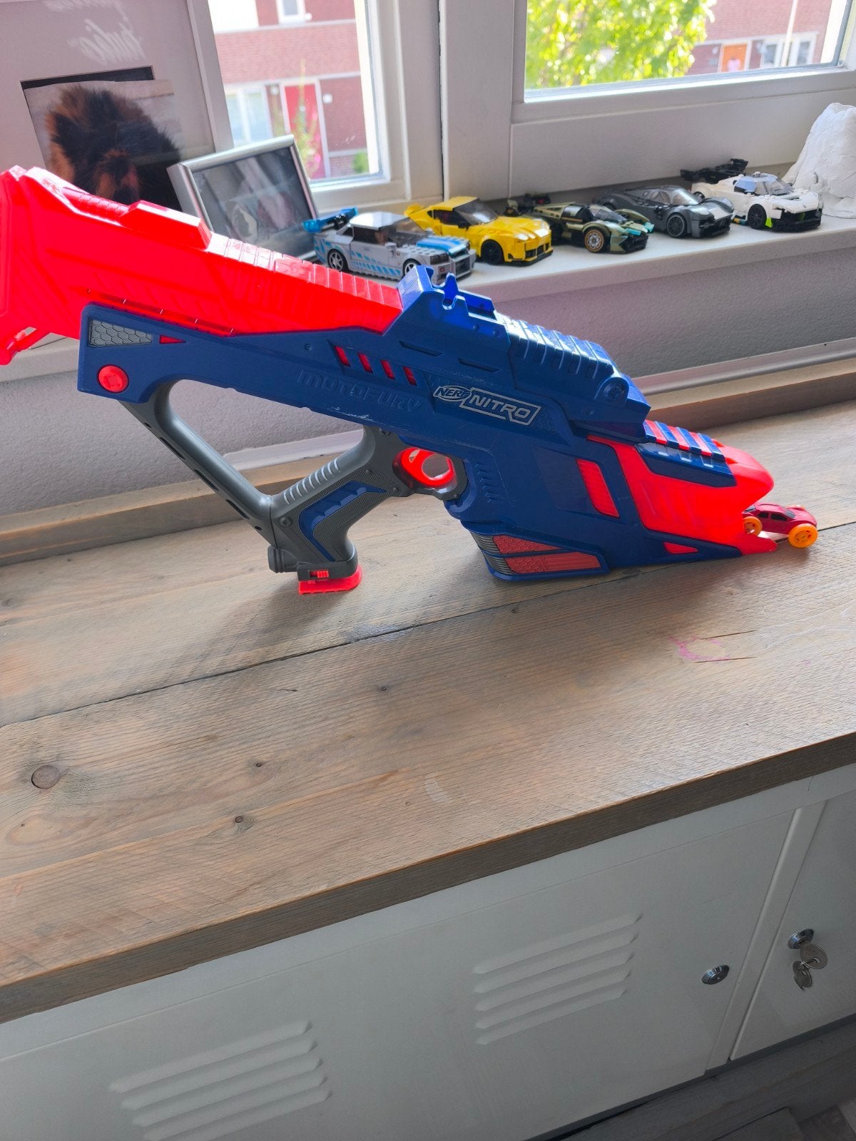 Nerf Nitro met 2 auto's, Kinderen en Baby's, Ophalen of Verzenden, Gebruikt