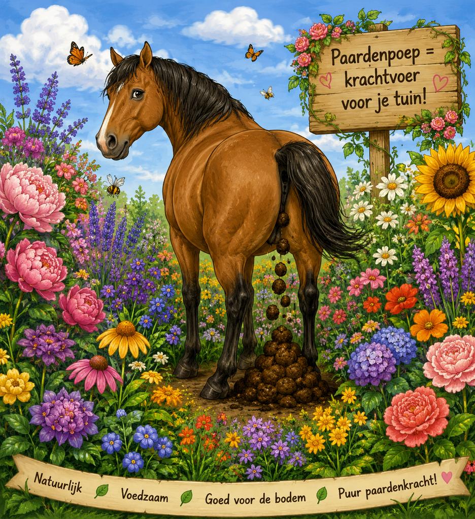 Paardenmest voor de tuin!!!, Tuin en Terras, Aarde en Mest, Ophalen, Mest