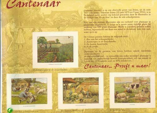 4 Prenten getekend - Reclameuitgave van Cantenaar, Ophalen of Verzenden, Overige typen